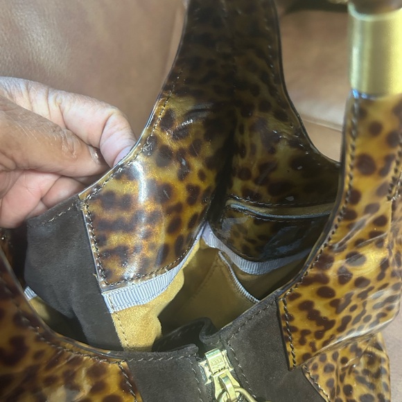 Jimmy Choo Patent Leather and Suede Cheetah print handbag - Picture 16 of 16